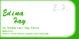 edina hay business card